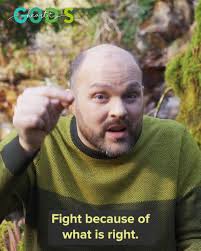 “Don’t fight from offence and don't fight to offend. Fight because of what  is right. If what is right causes offence, it is between that person and  God. If speaking truth causes trouble, I tell you, ...