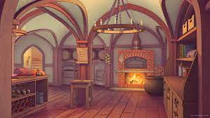 Castle Kitchen By Jakebowkett Castle Rooms Castle Anime Background