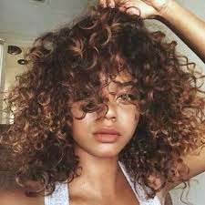 Curly Caramel Balayage Colored Curly Hair Natural Hair Styles Balayage
