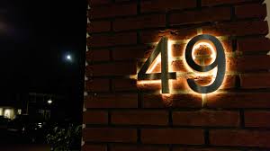 3d huisnummer met verlichting huisnummers rvs verlichting