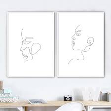 No comments on canvas painting black,black white size extra large tuce. Art Prints Minimalism Line Abstract Face Canvas Painting Art Print Poster Home Wall Art Aerophotoclub Fr