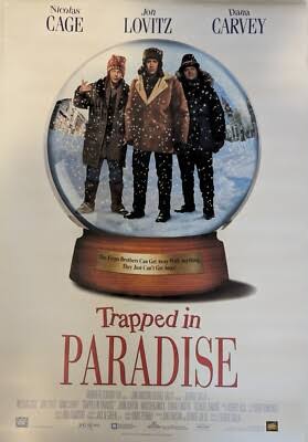 MOVIE POSTER~ Trapped in Paradise 1994 27x40 Nicolas Cage Dana Carvey Jon  Lovitz | eBay