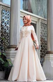 Mevra Onu Firfirli Elbise Pudra The Dress Elbise Musluman Elbisesi