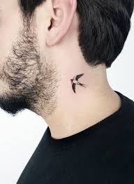 Small Bird Neck Tattoos For Guys Title In 2020 Small Neck Tattoos Best Neck Tattoos Neck Tattoo