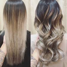 Balayage Black And Blonde Ombre Straight Vs Wavy Ash Balayage Black To Blonde Layered Haircut Balayage Hair Blonde Long Brunette Balayage Hair Balayage Hair