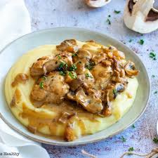 Poulet Au Champignon Et Puree Au Fromage Mes Recettes Healthy Recette En 2020 Puree Fromage Poulet Aux Champignons Recette Healthy
