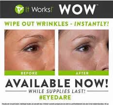 Wish Wrinkles Just Wiped Away Well You Ll Be Saying Wow When You See Them Start To Disappear Within 45 Seconds Re It Works Products Wrinkles My It Works