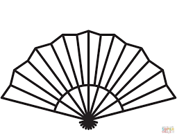 Black And White Line Art Fan Clipart Epingle Par Reem Sur Tattoo Illustration Graphique Coloriage Bricolage Deco