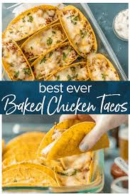 How To Make The Best Baked Chicken Tacos Step By Step Recipe And Video This Oven Baked Tacos Are Made In 2020 Recipes Baked Chicken Tacos Chicken Tacos Recipe Easy