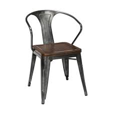Black metal dining chairs with wood seats replacement. The Ofm 161 Collection Industrial Modern 18 Mid Back Metal Dining Chairs With Arms And Solid