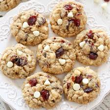 Soft And Chewy Oatmeal Cookies With White Chocolate Chips And Dried Cranb Oatmeal Cranberry Cookies White Chocolate Cranberry Cookies Cranberry Cookies Recipes