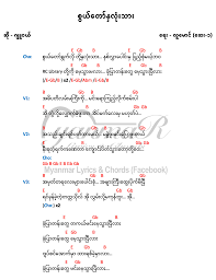 Swal Taw Nha Lone Thar Jewel Myanmar Lyrics Chords Facebook