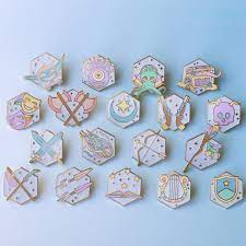 The studio and true metal works are examples of production partners that make it easy to upload your artwork and order a small batch of customized pins. Art I Made A Series Of Cute D D Enamel Pins Dnd