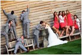 Bridal Party Group Shot At Southend Barns In Chichester Gardens Creative And Fun Group Wedding Romantic Bride Creative Wedding Photography Short Shift Dress