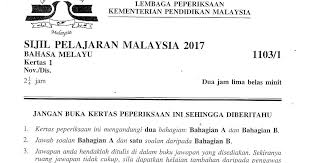 Sebagai seorang pelajar di sekolah, anda. Laman Bahasa Melayu Spm Soalan Kertas Bahasa Melayu Kertas 1 Bahagian A 1103 1 Spm 2017