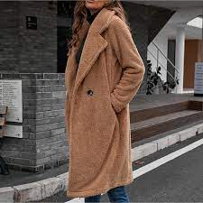 Осенне-зимнее женское бежевое пальто теплая кашемировая куртка для стильных  женщин Повседневная Уличная одежда для девочек с карманами # H | AliExpress