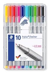 Rapidograph is a trademarked name for one type of technical pen. Staedtler Triplus Fineliner Pen Set 10 Colors St334 Sb10us