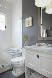 The best small bathroom tiling ideas will create the illusion of space and style, but if you choose the wrong tile design it could create the opposite effect; Small Grey White Bathroom Small Master Bathroom Bathroom Remodel Master Small Bathroom Remodel