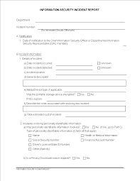 The experience section of your resume should highlight your skills in patrolling property, reporting incidents of theft or vandalism, and responding to. Information Security Incident Report Sample Templates At Allbusinesstemplates Com