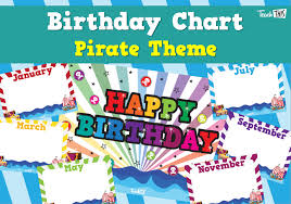 Birthday Chart Pirate Teacher Resources And Classroom
