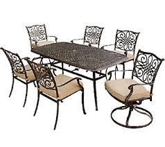 Hanover Traditions 7 Piece Outdoor Dining Set Qvc Com With Images Dining Furniture Sets Patio Dining Furniture Patio Furniture Sets