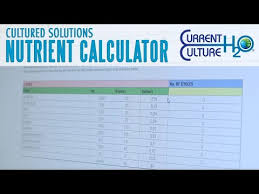 Nutrient Calculators Current Culture H2o