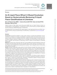 Xi'an, shaanxi, china (mainland) type: Pdf An E Liquid Flavor Wheel A Shared Vocabulary Based On Systematically Reviewing E Liquid Flavor Classifications In Literature