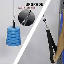 Free shipping for many products! Syl Fitness Lat Cable Pulley System With Loading Pin Diy Home Garage Gym Cable Crossover Tricep Pulldown Attachment Pulley System For Standard Weight Plates Pricepulse