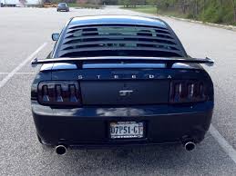 Black 2007 Ford Steeda Mustang Gt With Silver Horse Racing Rear Quarter Window Louvers Mrt Rear Louvers Side Scoops Axis Mustang Gt Ford Mustang Gt Mustang