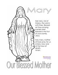 Coloring book christ, crusaders for on amazon.com. Hail Mary Our Blessed Mother Coloring Page Prayer Tpt