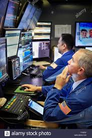 A Stock Trader On The Floor Of The New York Stock Exchange Nyse Stock Image Stock Exchange Stock Photos Image