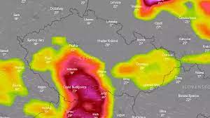Aktuální radarová data znázorňující momentální stav počasí. Pocasi Radar Cesko Zasahnou Dalsi Silne Bourky