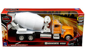 Are full of the latest and most advanced technological features that make farming extremely easy and efficient. New Ray 1 32 Long Haul Trucker Kenworth W900 Cement Mixer Orange White M And J Toys Inc Die Cast Distribution