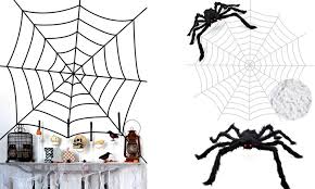 2 pieces spider decorations, halloween spiders, outdoor halloween spider, scary spider for halloween decorations item features: Up To 89 Off On Giant Spider Web Spider Deco Groupon Goods