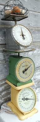 The kitchen is the ideal place to integrate timeless trends like a farmhouse table or subway tile backsplash. Antique Old Rusty Chippy Charming Kitchen Scale Vintage Scale Vintage Decor Charming Kitchen