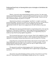 Reaksyong Papel Batay Sa Binasang Teksto Ayon Sa Katangian At Kabuluhan Nito Sa Pamilya