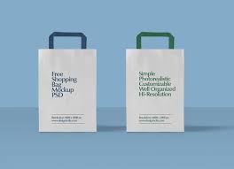 A Pair Of Free Shopping Bag Mockup Psd To Place Front And Backside Design Of The Shopping Bag There Are Few Cus Bag Mockup Paper Shopping Bag Packaging Mockup