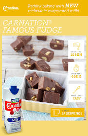 Carnation Famous Fudge Fudge Recipes Evaporated Milk Recipes Carnation Fudge Recipe