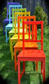 Chromadepth Blog Ikeachair Rainbow Chairs Refinished Chairs Ikea Chair