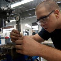 First-year apprentices Derrell Barefield, left, and
