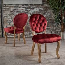Meiners Tufted Velvet Upholstered King Louis Back Side Chair Velvet Dining Chairs Dining Chair Upholstery Dining Chairs