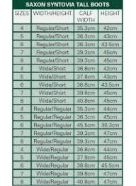 Saxon Boots Size Chart Saxon Simplicity Boots