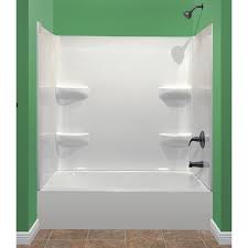 Portable tub & shower benches. Style Selections Kit 54inx27in Bathtub Cnt Wall In The Bathtub Shower Combination Department At Lowes Com