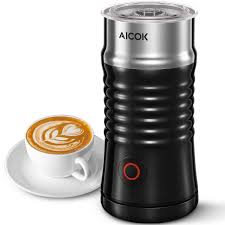 An illustration of an audio speaker. Milk Frother Aicok Electric Milk Steamer With Hot Or Cold Milk Froth With Double Wall Strix Control Non Stick Coating Silent Operation Milk Warmer For Cappuccino Hot Chocolate Latte Coffee Buy Online In