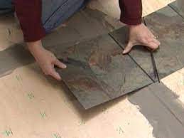 Because it is made from waterproof materials through and through, this is a much better flooring for damp areas than laminate flooring or hardwood. How To Install Vinyl Flooring That Looks Like Slate How Tos Diy