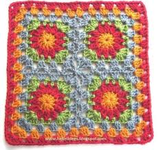 Hekel Idees Sirkelblom Granny Crochet Patterns Granny Square Crochet Square