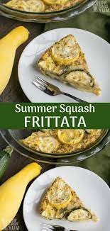 An Easy Low Carb Frittata Made With Zucchini And Yellow Squash It S Perfect For Breakfast Or Brunc Summer Squash Recipes Squash Frittata Yellow Squash Recipes