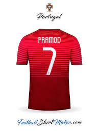 Jersey Portugal 2014 2015 Pramod 7 Custom Football Shirts Custom Shirts Football Shirt Maker