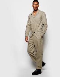 Choose from block color, camo printed and graffiti designs. Asos Cotton Boiler Suit In Twill In Khaki Natural For Men Lyst
