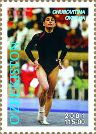 On sunday, uzbekistan's oksana chusovitina will compete at the tokyo olympics at age 46, or approximately 847 in equestrian years. File Oksana Chusovitina 2001 Uzbekistan Stamp Jpg Wikipedia